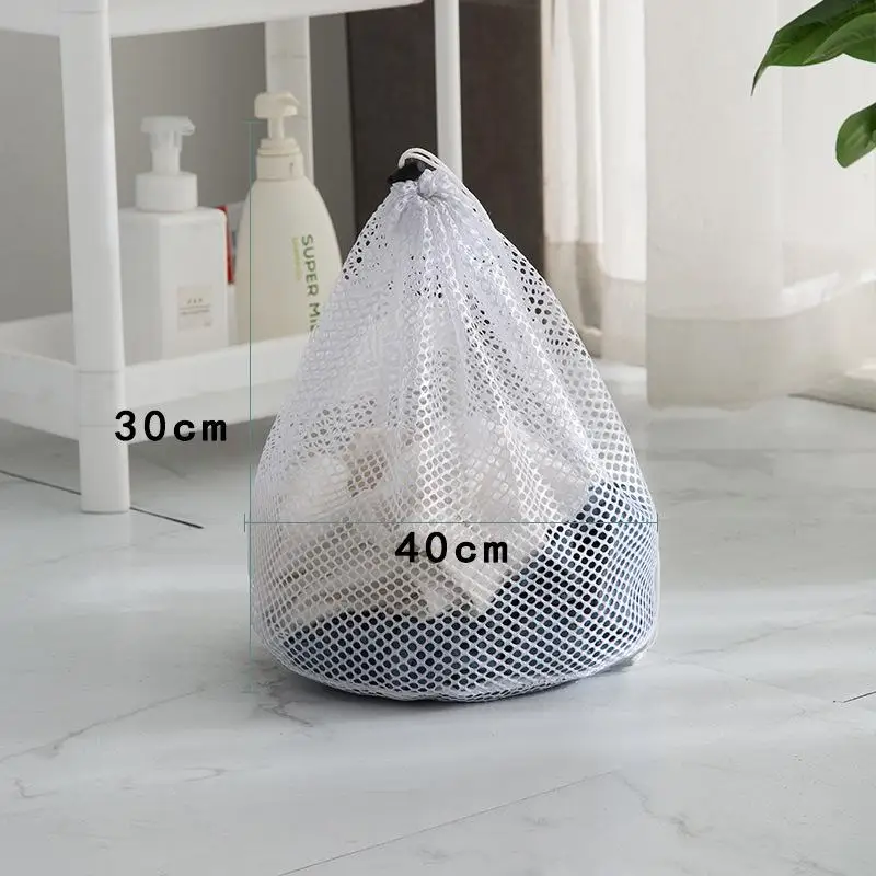 Nylon Mesh Washing Bags Underwear Bra Laundry Bag Basket Household Clean Organizer Drawstring Beam Port Household Cleaning 
Nylon Mesh Washing Bags Underwear Bra Laundry Bag Basket Household Clean Organizer Drawstring Beam Port Household Cleaning