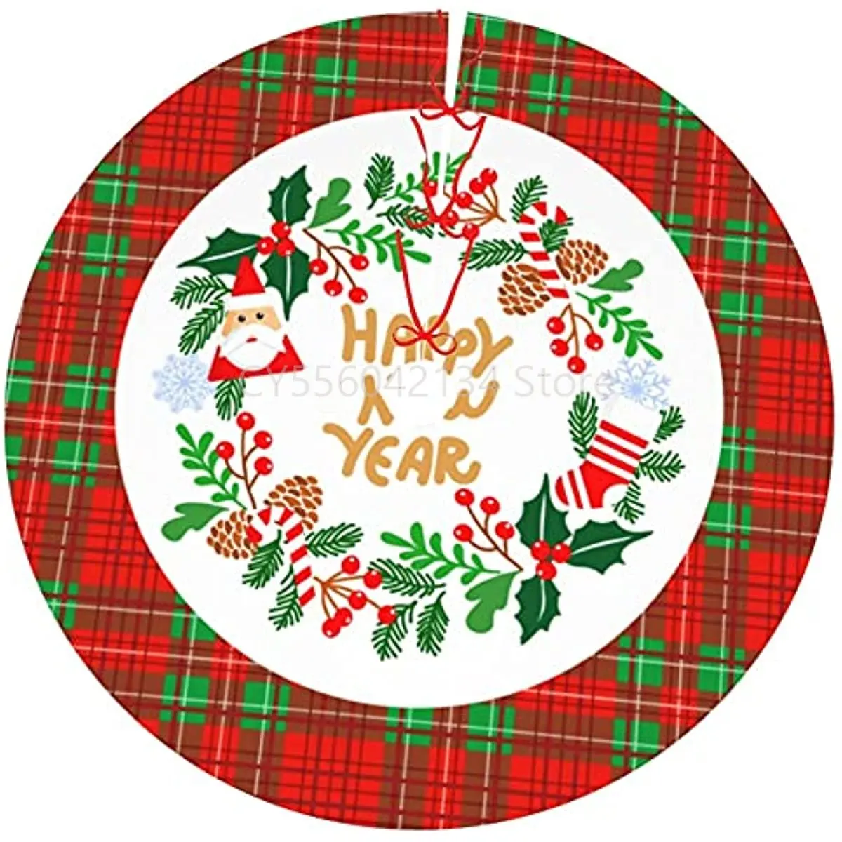 Christmas Tree Skirt Santa Claus Snowflake Pattern Buffalo Plaid Candy Cane Christmas Socks Tree Ornaments
Christmas Tree Skirt Santa Claus Snowflake Pattern Buffalo Plaid Candy Cane Christmas Socks Tree Ornaments