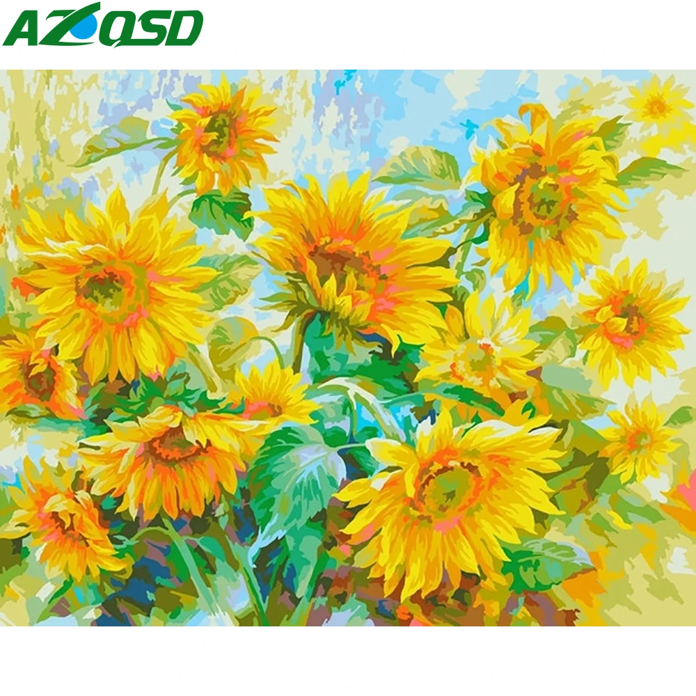 AZQSD Paint By Numbers For Adults Sunflower Flower HandPainted DIY Gift Drawing On Canvas Floral 60x75cm Framed
AZQSD Paint By Numbers For Adults Sunflower Flower HandPainted DIY Gift Drawing On Canvas Floral 60x75cm Framed