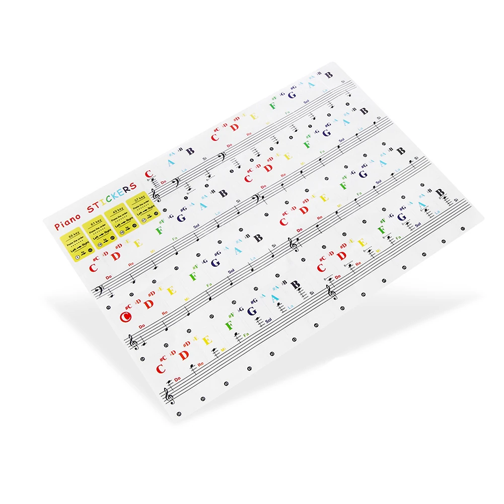 8/61/49/37 Key Color Piano Letter Notes Stickers Keyboard Hand Roll Piano Keyboard Transparent Stickers Notation For Beginner
8/61/49/37 Key Color Piano Letter Notes Stickers Keyboard Hand Roll Piano Keyboard Transparent Stickers Notation For Beginner