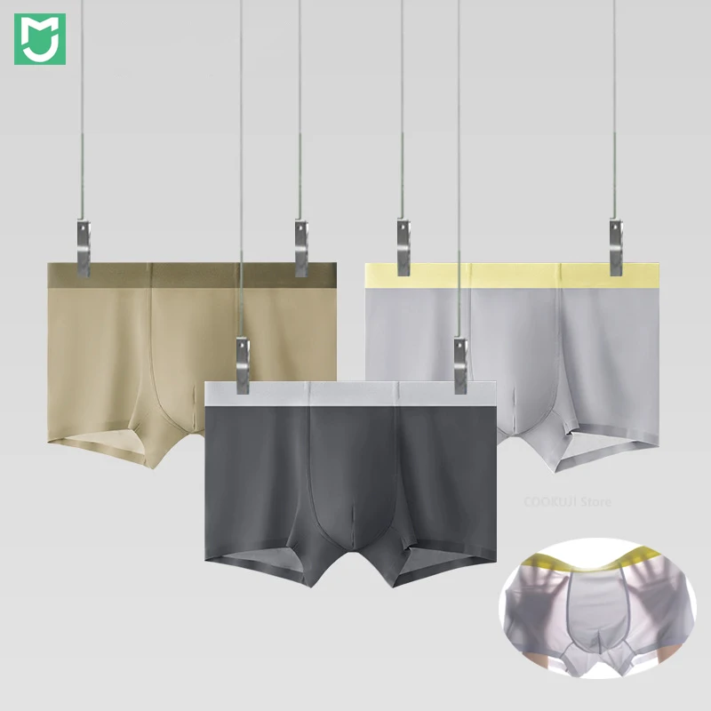 Mijia 3Pcs Ice Silk Men Boxer Shorts Underwear Antibacterial Boxershorts Cueca Male Panties Fashion Men Underpants Lingeries
Mijia 3Pcs Ice Silk Men Boxer Shorts Underwear Antibacterial Boxershorts Cueca Male Panties Fashion Men Underpants Lingeries