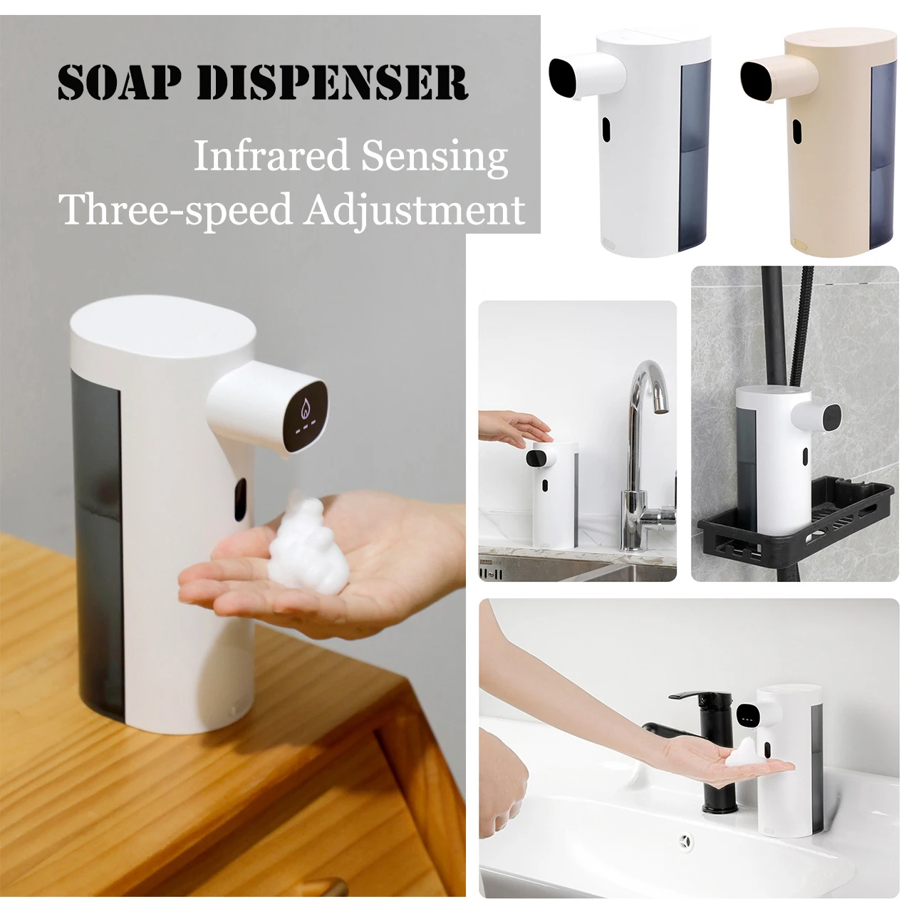 Automatic Soap Dispenser 300ml USB Rechargeable Contact-free Home Infrared Induction Antibacterial Hand Soap Lathering Machine
Automatic Soap Dispenser 300ml USB Rechargeable Contact-free Home Infrared Induction Antibacterial Hand Soap Lathering Machine