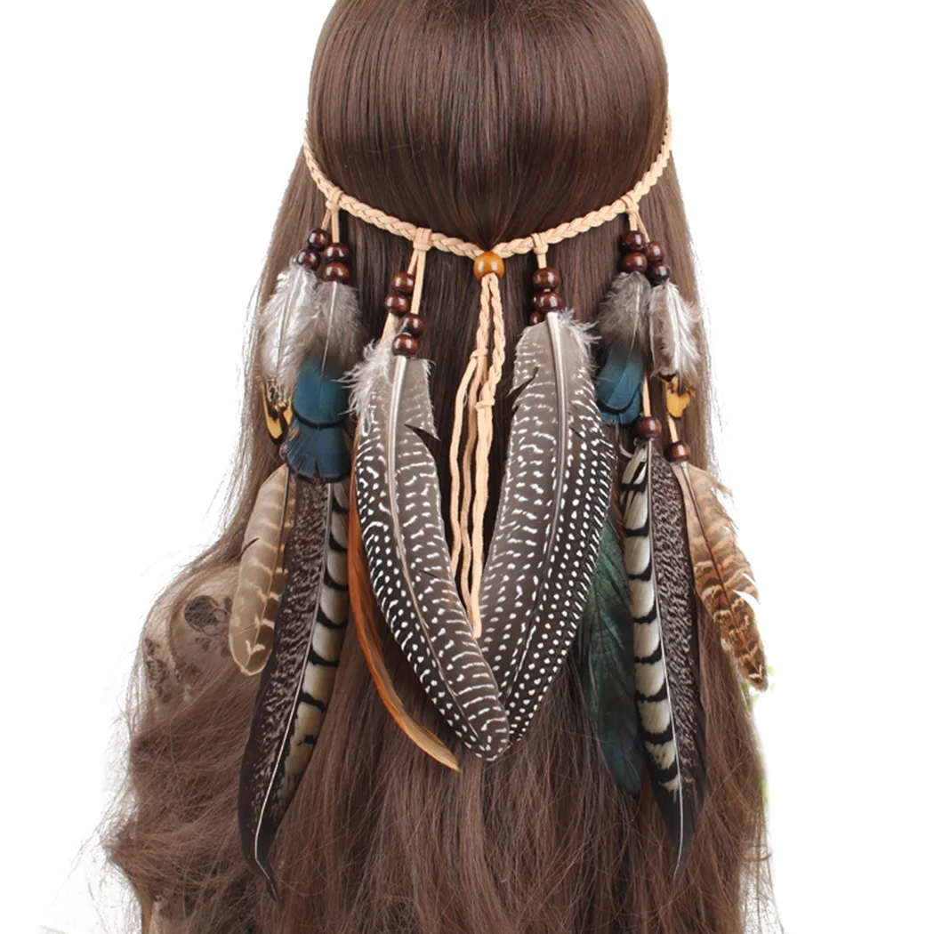 Bohemian Handmade Women Feather Hairband Headpiece Tassel Hair Accessories Folk Hairgrip Vintage woven Burning man Doomsday art
Bohemian Handmade Women Feather Hairband Headpiece Tassel Hair Accessories Folk Hairgrip Vintage woven Burning man Doomsday art