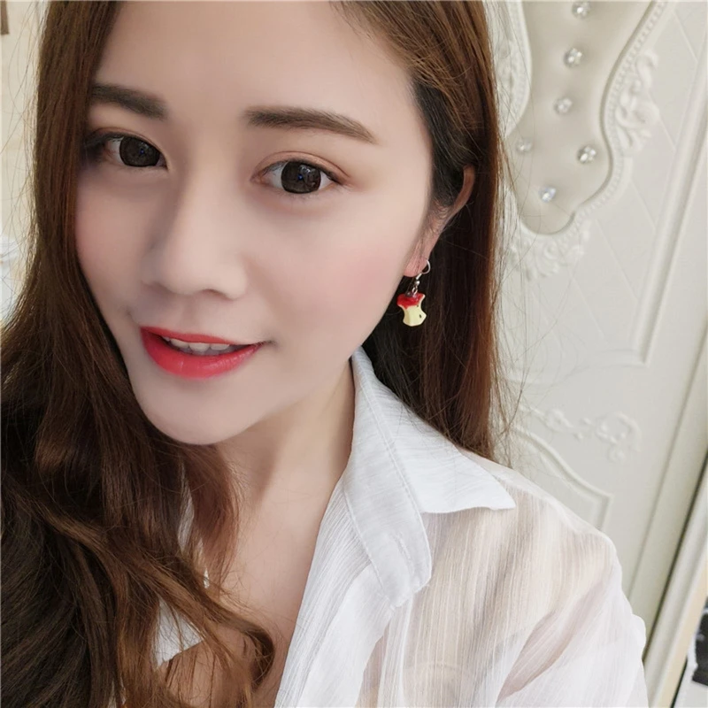 for Creative Cute Simulation Fruits Dangle Earring for apple Handmade Asymmetric 264E
for Creative Cute Simulation Fruits Dangle Earring for apple Handmade Asymmetric 264E