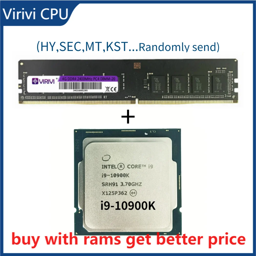 DDR4 4G 2400Mhz with i9-10900K i9 10900K 3.7 GHz Ten-Core Twenty-Thread CPU Processor L3=20M 125W LGA 1200 no fan
DDR4 4G 2400Mhz with i9-10900K i9 10900K 3.7 GHz Ten-Core Twenty-Thread CPU Processor L3=20M 125W LGA 1200 no fan