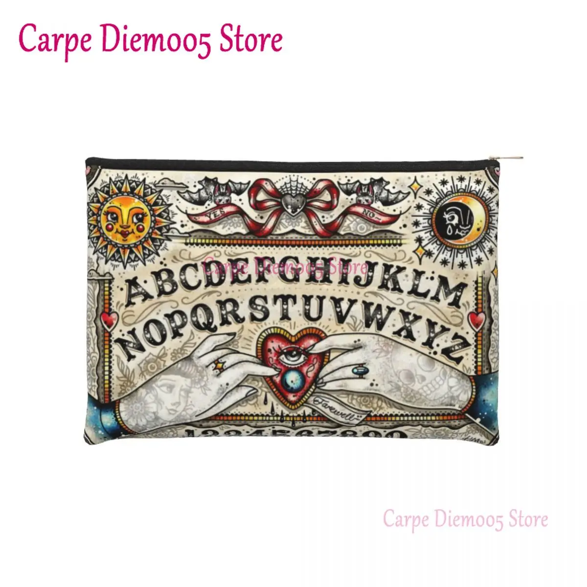 Kawaii Ouija Board Witchcraft Travel Toiletry Bag for Women Halloween Divination Makeup Cosmetic Bag Beauty Storage Dopp Kit
Kawaii Ouija Board Witchcraft Travel Toiletry Bag for Women Halloween Divination Makeup Cosmetic Bag Beauty Storage Dopp Kit