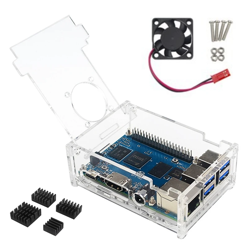 Макетная плата + чехол + вентилятор + радиатор 4 Гб LPDDR4 + 16G EMMC S905X3 Run Android 9,0 и Linux для бананов PI BPI M5
Макетная плата + чехол + вентилятор + радиатор 4 Гб LPDDR4 + 16G EMMC S905X3 Run Android 9,0 и Linux для бананов PI BPI M5