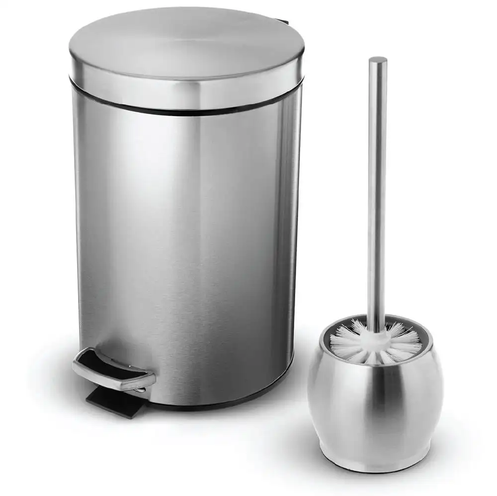 1.8 Gallon Round Kitchen Trash Can with Toilet Brush, Stainless Steel, Step Pedal, 7 Liter
1.8 Gallon Round Kitchen Trash Can with Toilet Brush, Stainless Steel, Step Pedal, 7 Liter