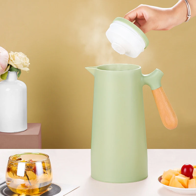 1000ml Thermal Coffee Carafe Double Walled Vacuum Hot Cold Water Thermos Pot With Wood Handle Kettle Insulated Flask Tea Bottle
1000ml Thermal Coffee Carafe Double Walled Vacuum Hot Cold Water Thermos Pot With Wood Handle Kettle Insulated Flask Tea Bottle