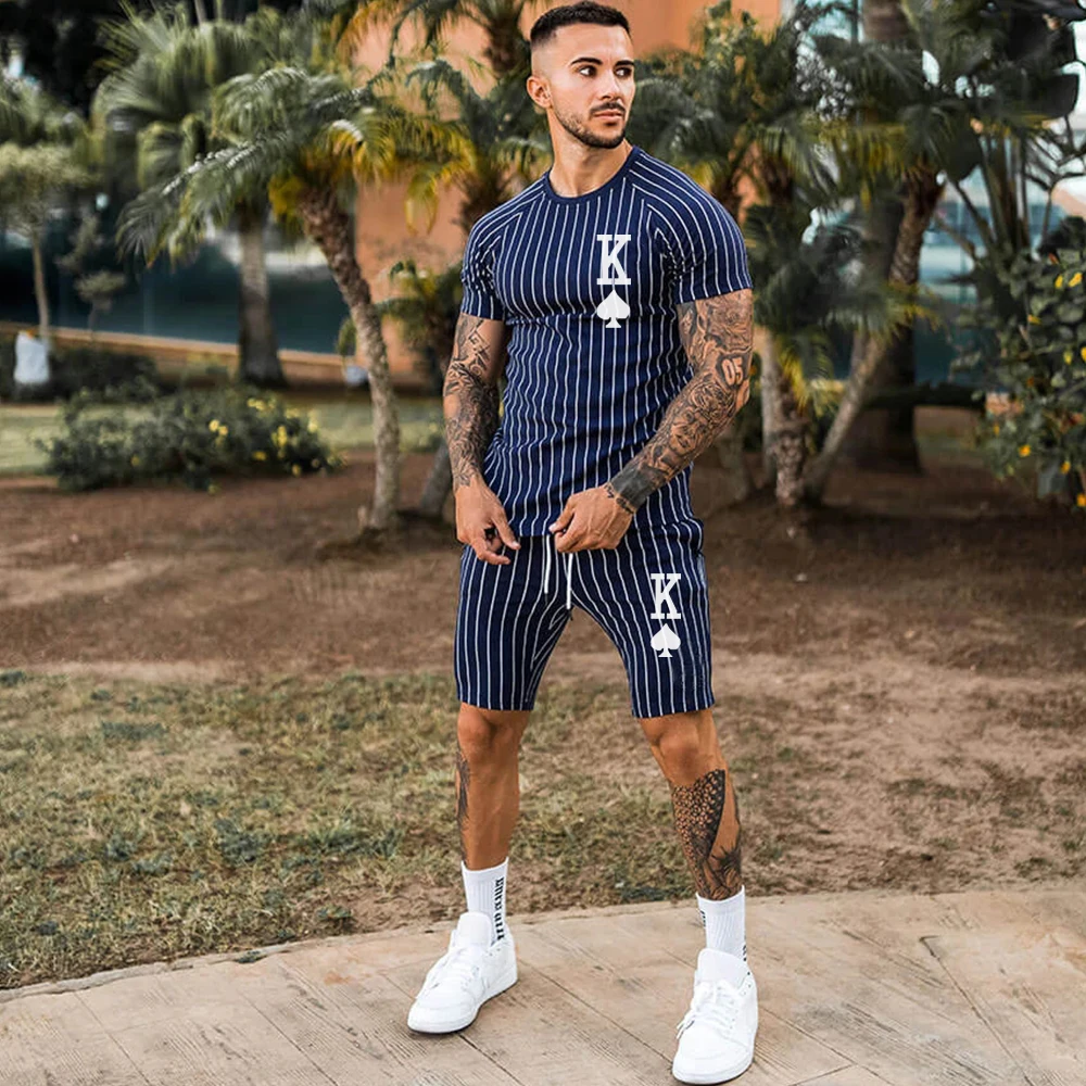 Men's Tracksuit Summer Striped Letter K 3D Print Short Sleeve O-neck T-Shirts&Shorts 2 Piece Set Oversized Sportswear Outfit 3XL
Men's Tracksuit Summer Striped Letter K 3D Print Short Sleeve O-neck T-Shirts&Shorts 2 Piece Set Oversized Sportswear Outfit 3XL