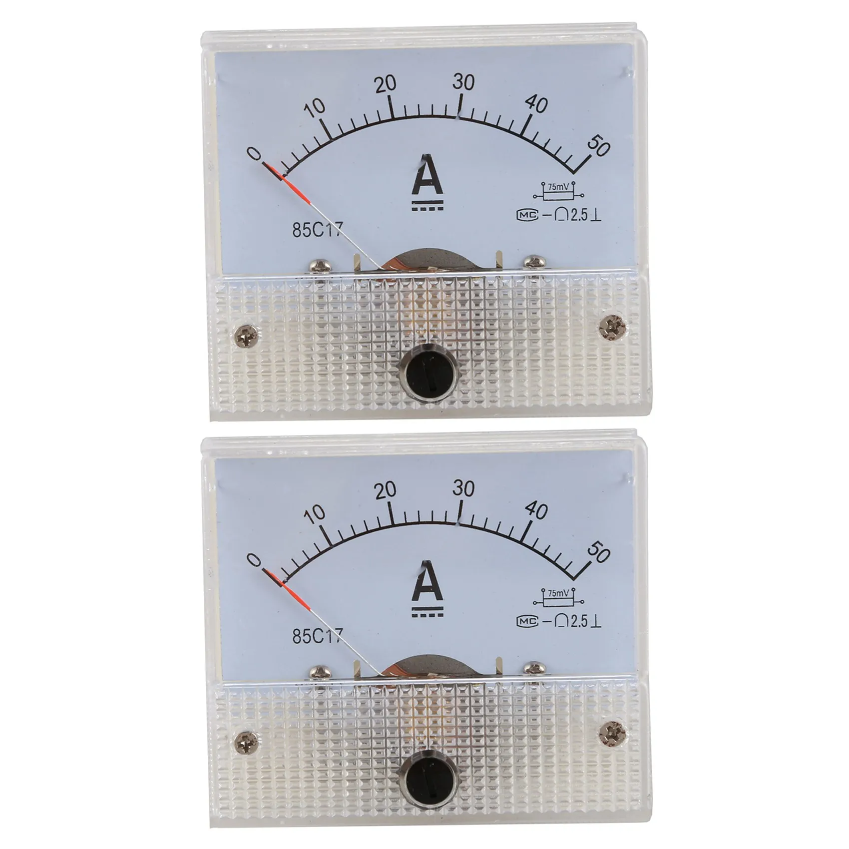 2 шт., амперметр постоянного тока 0-50 А, панель тока + шунтирующий резистор 50 А, 75 мВ 
2 шт., амперметр постоянного тока 0-50 А, панель тока + шунтирующий резистор 50 А, 75 мВ