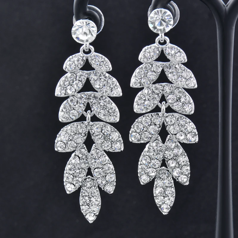 KIOOZOL Luxury Black Silver Color Full Cubic Zirconia Olive Leaf Drop Earring For Women Wedding Party Jewelry earrings 2022 KO1
KIOOZOL Luxury Black Silver Color Full Cubic Zirconia Olive Leaf Drop Earring For Women Wedding Party Jewelry earrings 2022 KO1