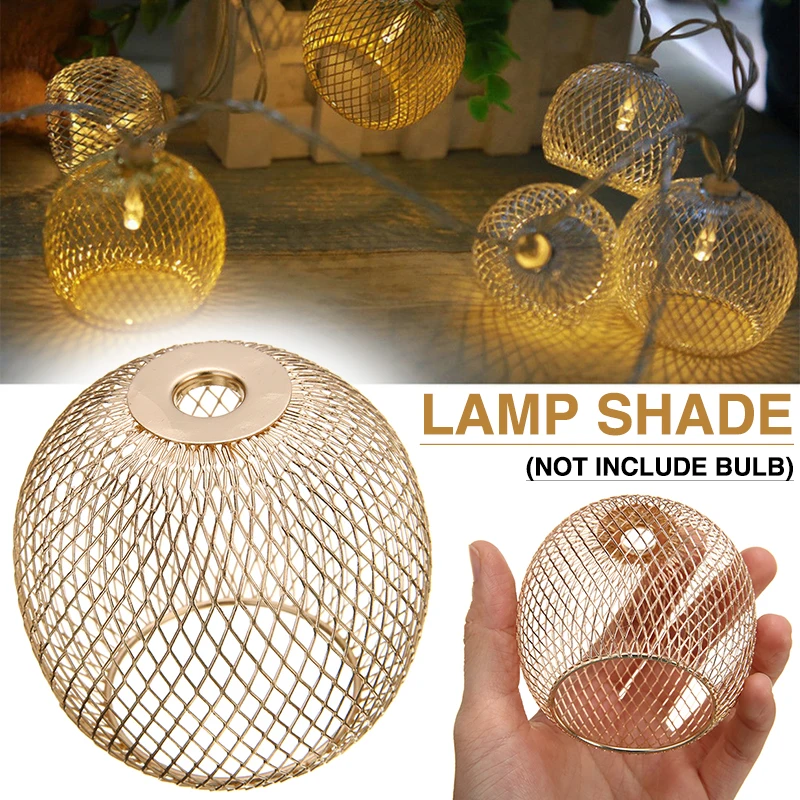 75mm Diameter Iron Gold Lamp Shade Ceiling Shades Bulb Cage Pendant Light Cage For Garden DIY Light Decor
75mm Diameter Iron Gold Lamp Shade Ceiling Shades Bulb Cage Pendant Light Cage For Garden DIY Light Decor