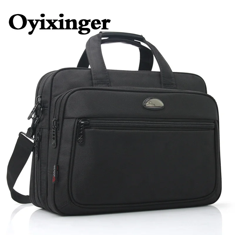 

OYIXINGER Men's Business Laptop Bag For 14inch Computer Handbag Waterproof Oxford Male Shoulder Bags Document Travel Briefcase