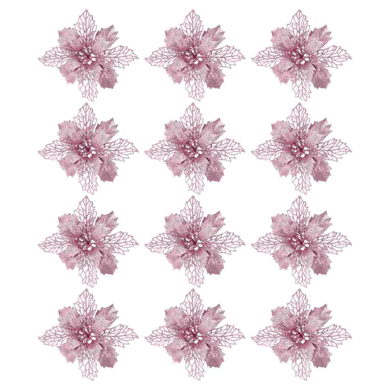 Christmas Poinsettia Flowers Artificial Glitter Tree Flower Flores Artificiales Fake Hollow Picks Decorations Ornamentornaments
Christmas Poinsettia Flowers Artificial Glitter Tree Flower Flores Artificiales Fake Hollow Picks Decorations Ornamentornaments