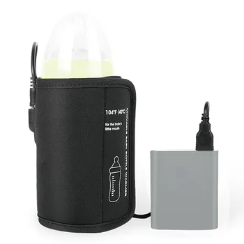 Portable USB Bottle Warmer Travel Milk Heat Keeper Car Baby Bottle Warmer Bottle Heating Bag for Breastmilk and Formula