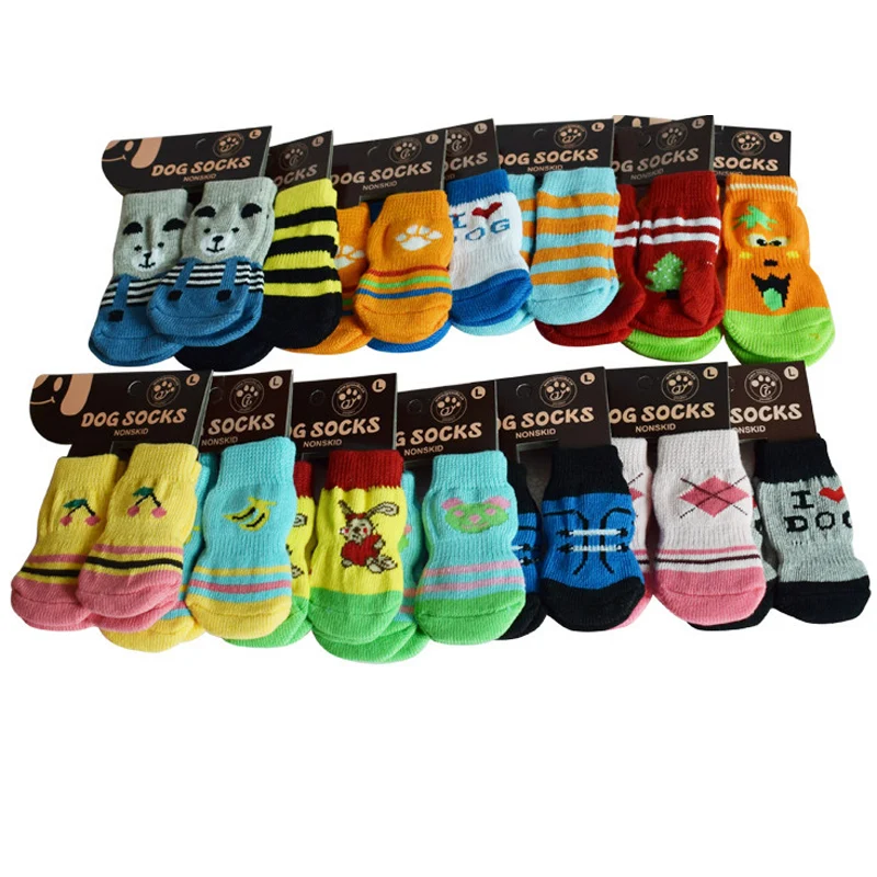 

Pet Dog Socks Shoes Indoor And Outdoor Non-slip Socks VIP Teddy Pomeranian Bichon Socks Color Pattern Random