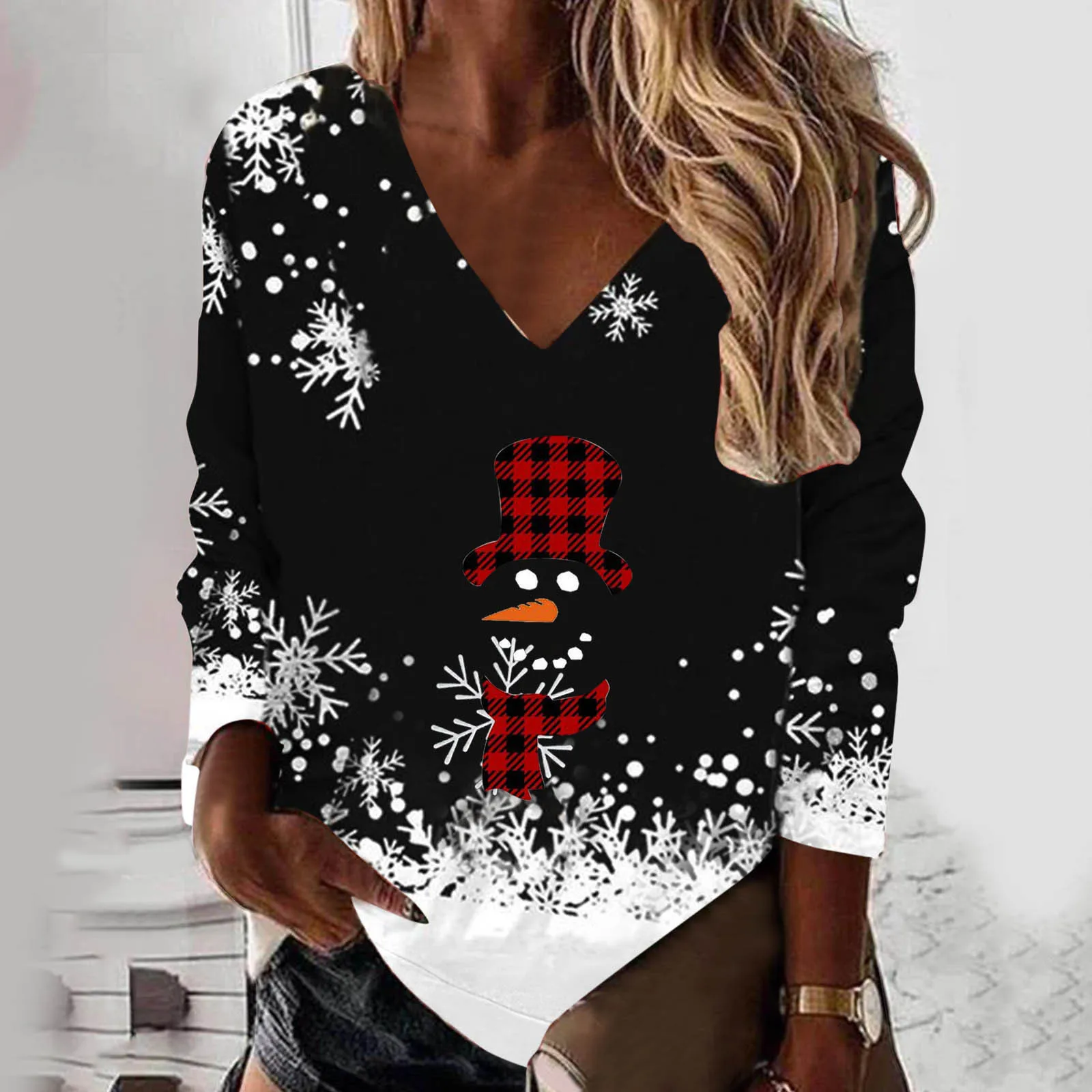Christmas Snow Print Lovely Hoodies Cartoon Aesthetic Club Party Sweatshirts Personality Leisure V-Neck Pullovers Tracksuits Top
Christmas Snow Print Lovely Hoodies Cartoon Aesthetic Club Party Sweatshirts Personality Leisure V-Neck Pullovers Tracksuits Top
