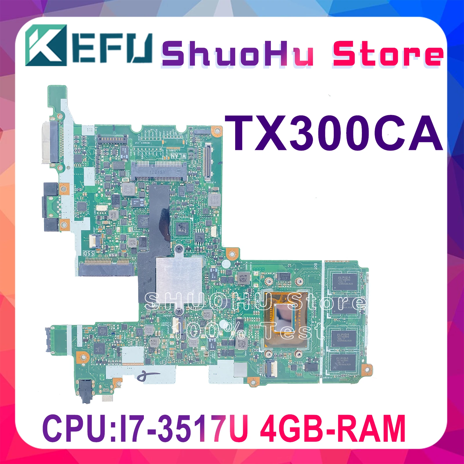 Материнская плата для ноутбука TX300CA подходит для материнской платы ASUS TX300C TX300 I7-3517U 4G bкомплексная функциональная 100% тестовая работа
Материнская плата для ноутбука TX300CA подходит для материнской платы ASUS TX300C TX300 I7-3517U 4G bкомплексная функциональная 100% тестовая работа