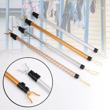 Balcony Fork Pole Hangers Clothes Pole Aluminium Alloy Retractable Pole Space Saving Drying Clothes Pole Rack Support Fork Head