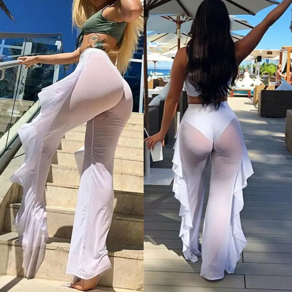 Women Trousers Super Soft Wear Resistant Polyester Women See-through Long Trousers Swimwear for Party
Women Trousers Super Soft Wear Resistant Polyester Women See-through Long Trousers Swimwear for Party
