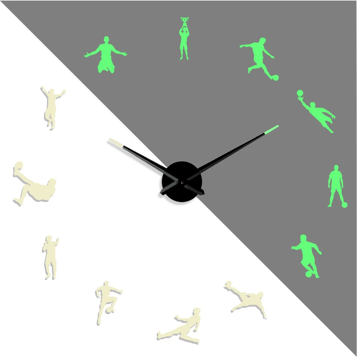 Play Soccer DIY creative Different Frameless Luminous Wall Clock Home decoration Modern gifts
Play Soccer DIY creative Different Frameless Luminous Wall Clock Home decoration Modern gifts