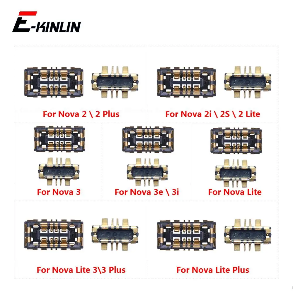 

2 шт./лот FPC Разъем Держатель аккумулятора зажим контакт для HuaWei Nova Lite 2 3 Plus 2i 2S 3i 3e на материнской плате гибкий кабель