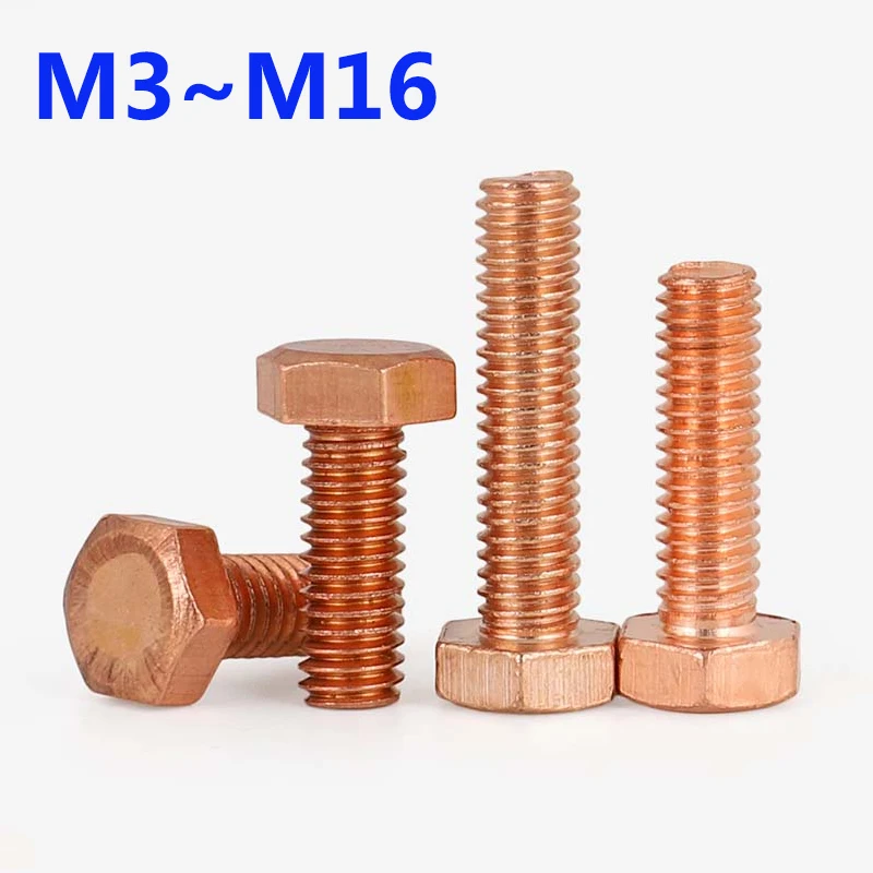 T2 Pure Copper Outer Hexagon Screw Conductive Red Copper Purple Copper Conductivity Bolt Double Head M3 M4 M5 M6 M8 M10 M12 M16
T2 Pure Copper Outer Hexagon Screw Conductive Red Copper Purple Copper Conductivity Bolt Double Head M3 M4 M5 M6 M8 M10 M12 M16