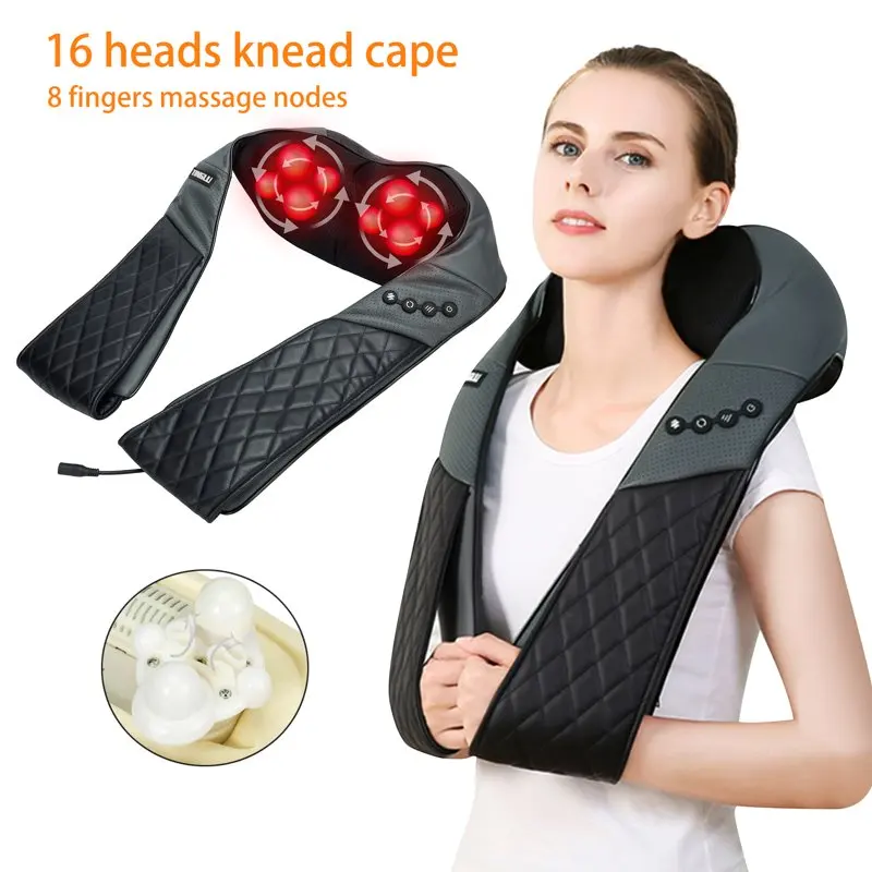 

Shiatsu Neck and Back Massager with Soothing Heat Electric Deep Tissue 3D Kneading Massage Pillow for Shoulder Leg