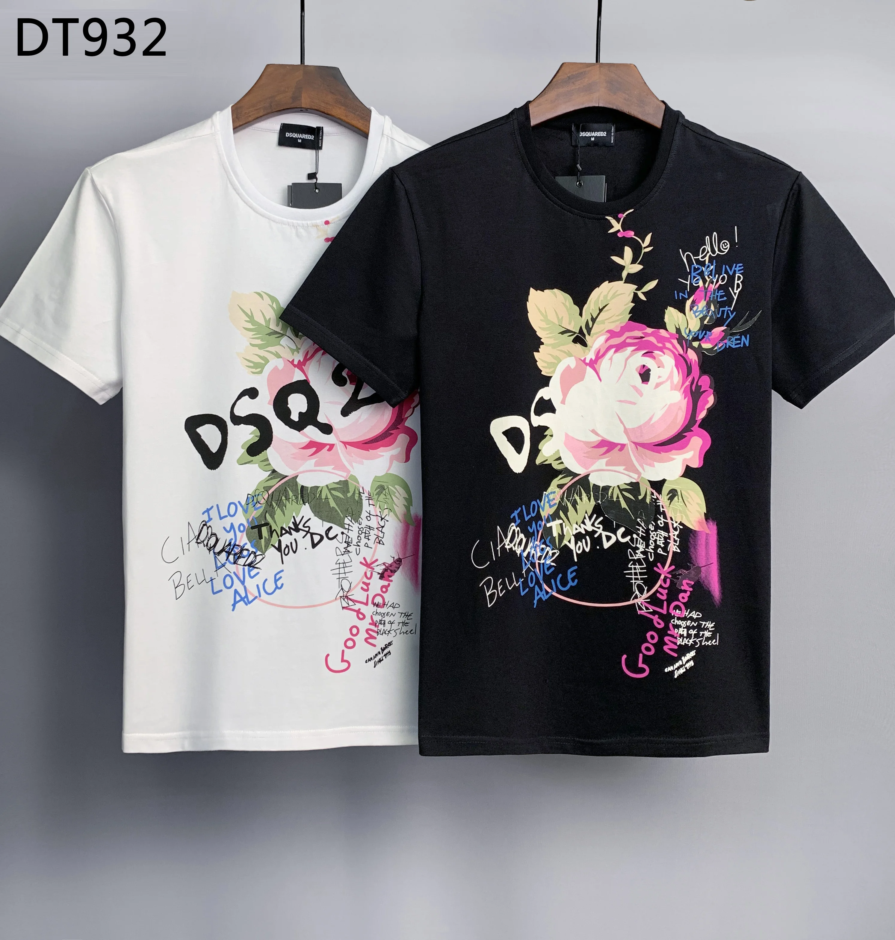 

23 new summer men's half-sleeve tops T-shirt round neck hot stamping letters self-cultivation short-sleeved trend personality