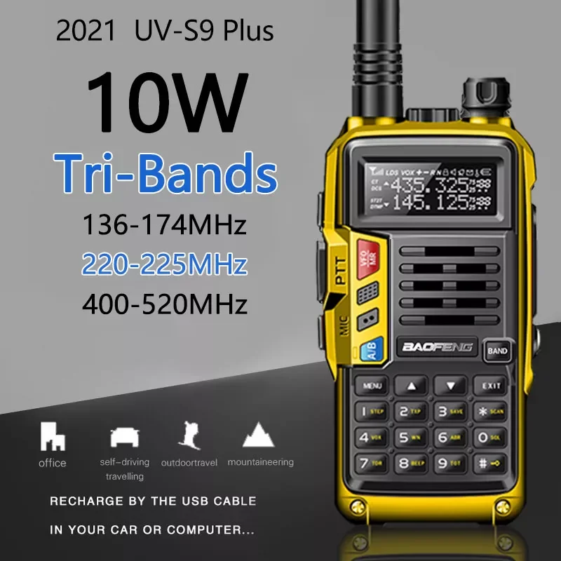 2022 UV-S9 Plus трехдиапазонная портативная любительская радиостанция высокой мощности 10 Вт 136-174/220-225/400-520 МГц, двухсторонняя любительская радиос...
2022 UV-S9 Plus трехдиапазонная портативная любительская радиостанция высокой мощности 10 Вт 136-174/220-225/400-520 МГц, двухсторонняя любительская радиос...