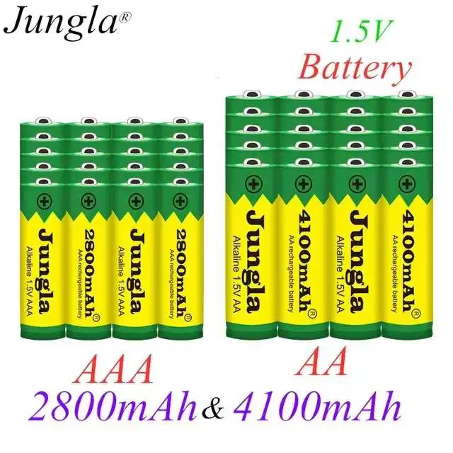 New 1.5V AA 4100mAh Alkaline Battery + AAA 2800mAh Alkaline Rechargeable Battery Aa Aaa for Led Light Toy Mp3
New 1.5V AA 4100mAh Alkaline Battery + AAA 2800mAh Alkaline Rechargeable Battery Aa Aaa for Led Light Toy Mp3