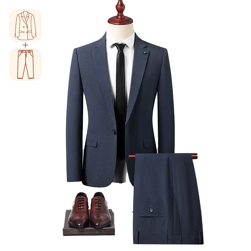 Brand Men's Clothing New Product Set Business Casual Solid Color Work Clothes Small Size Youth Clothing Student Suit
Brand Men's Clothing New Product Set Business Casual Solid Color Work Clothes Small Size Youth Clothing Student Suit