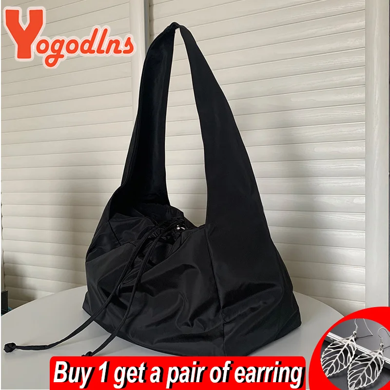 Large Capcaity Nylon Shoulder Bag Female Travel Light Tote Bag Casual Solid Color Crossbody Bag Designer Hobo Bag Purse 
Large Capcaity Nylon Shoulder Bag Female Travel Light Tote Bag Casual Solid Color Crossbody Bag Designer Hobo Bag Purse