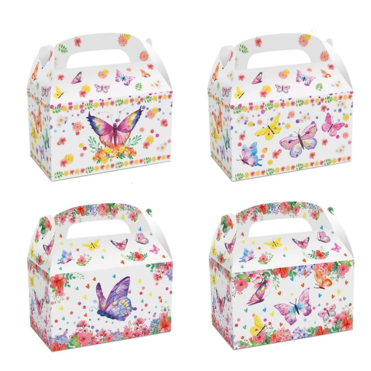 

12pcs Butterfly Gifts Box Kraft Paper Cupcake Packaging Wedding Birthday Party Baby Shower Decoration DIY Carton Candy Box Bags