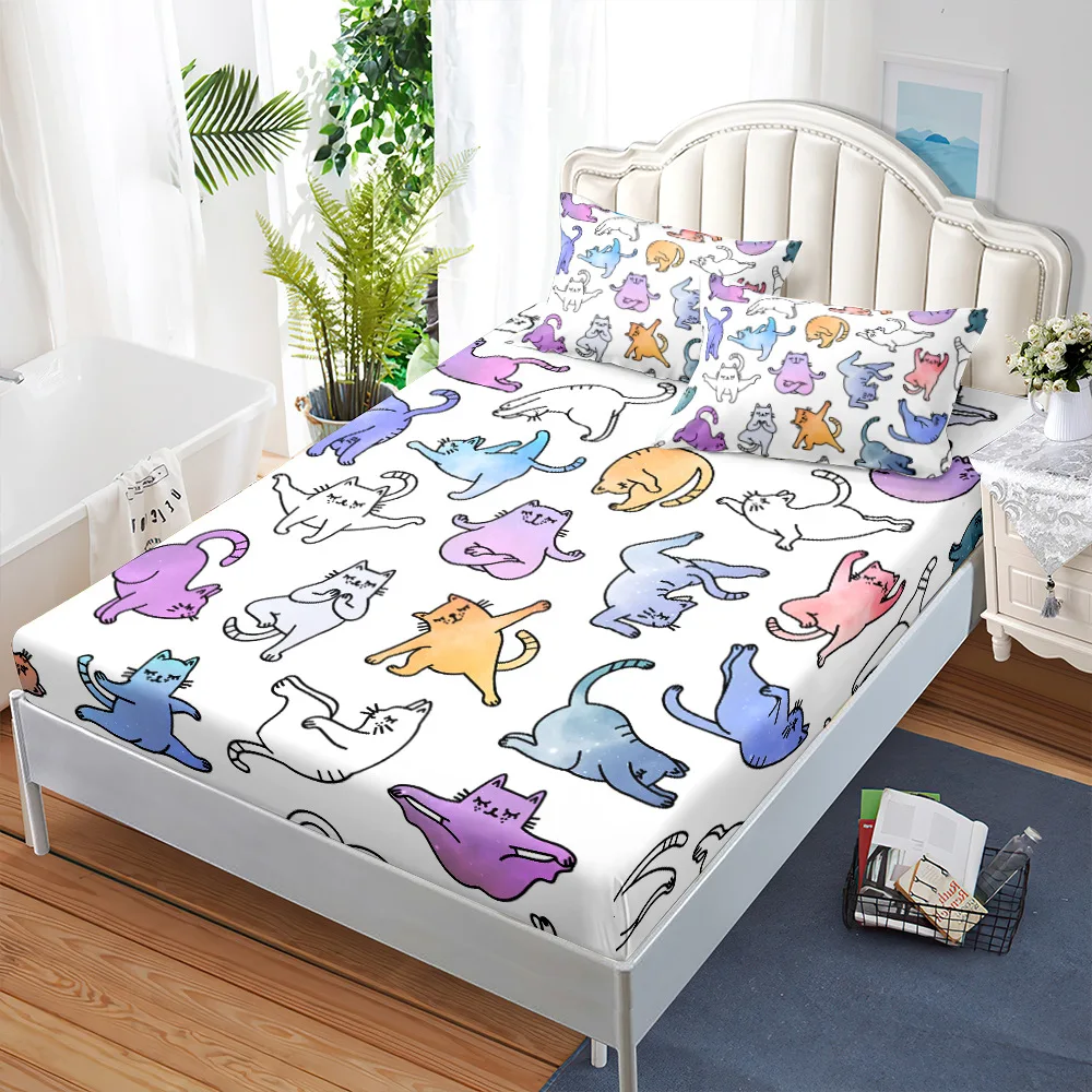 Cute Cats Fitted Bed Sheet With Pillowcase Girls Queen Size Sheets Mattress Bed Cover Microfiber Kids Bed Sheets Fitted Single
Cute Cats Fitted Bed Sheet With Pillowcase Girls Queen Size Sheets Mattress Bed Cover Microfiber Kids Bed Sheets Fitted Single