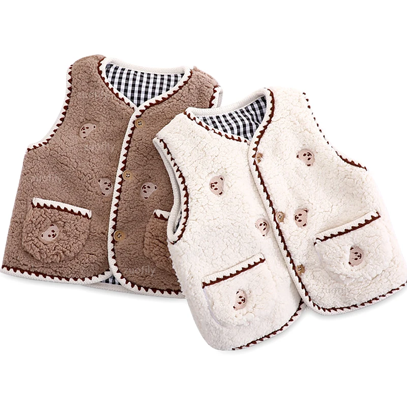 Vest Vest Coat Windproof Baby Cashmere Wool Warm Infant Sleeveless Autumn Clothes Cardigan Boys Newborn Embroidery Girls Winter
Vest Vest Coat Windproof Baby Cashmere Wool Warm Infant Sleeveless Autumn Clothes Cardigan Boys Newborn Embroidery Girls Winter