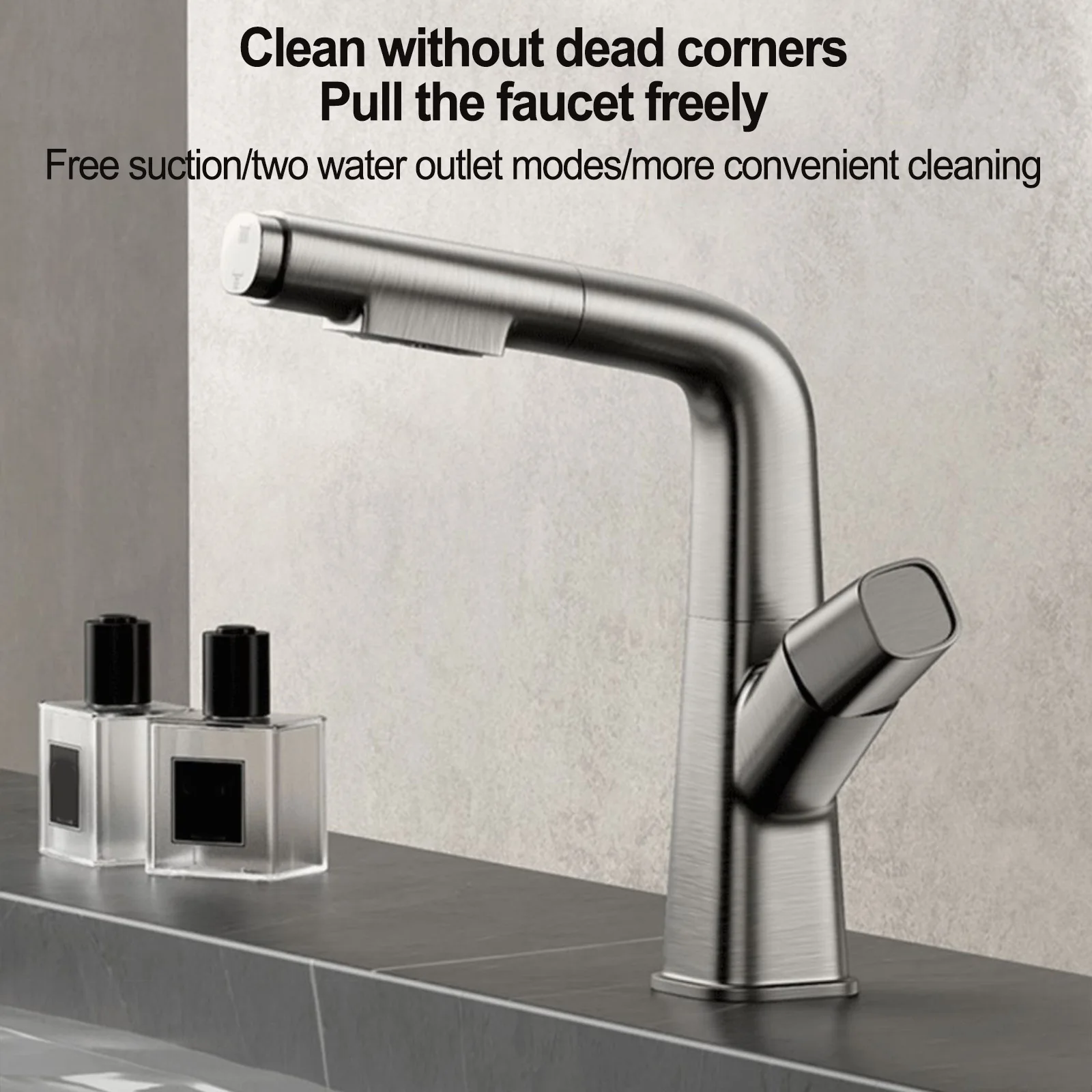 1pc Basin Faucet Brass Mixer Tap Hot Cold Water Single Handle Pull Out Faucet Antirust Bathroom Replacement Accessories
1pc Basin Faucet Brass Mixer Tap Hot Cold Water Single Handle Pull Out Faucet Antirust Bathroom Replacement Accessories