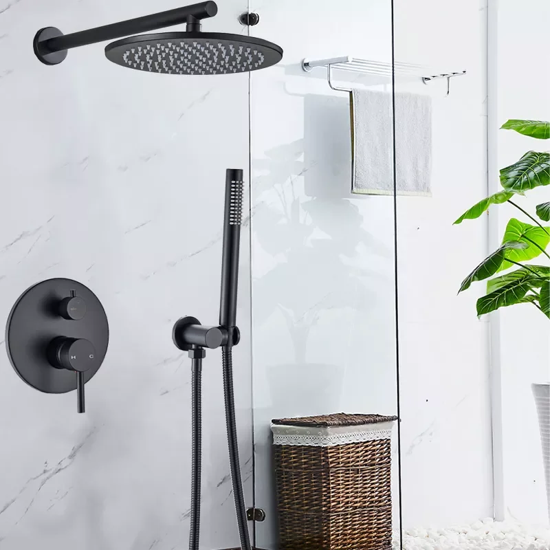 New matte Black Shower Faucet Brass 2 Function Cold and Hot Shower Set Wall Mounted Bathroom Faucet
New matte Black Shower Faucet Brass 2 Function Cold and Hot Shower Set Wall Mounted Bathroom Faucet