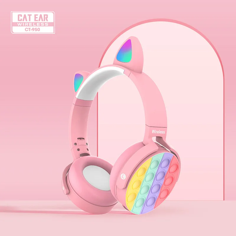 New Decompression Headphones JST-950 Bluetooth Headphones Illuminated Cat Ears Foldable Stereo Headphones
New Decompression Headphones JST-950 Bluetooth Headphones Illuminated Cat Ears Foldable Stereo Headphones
