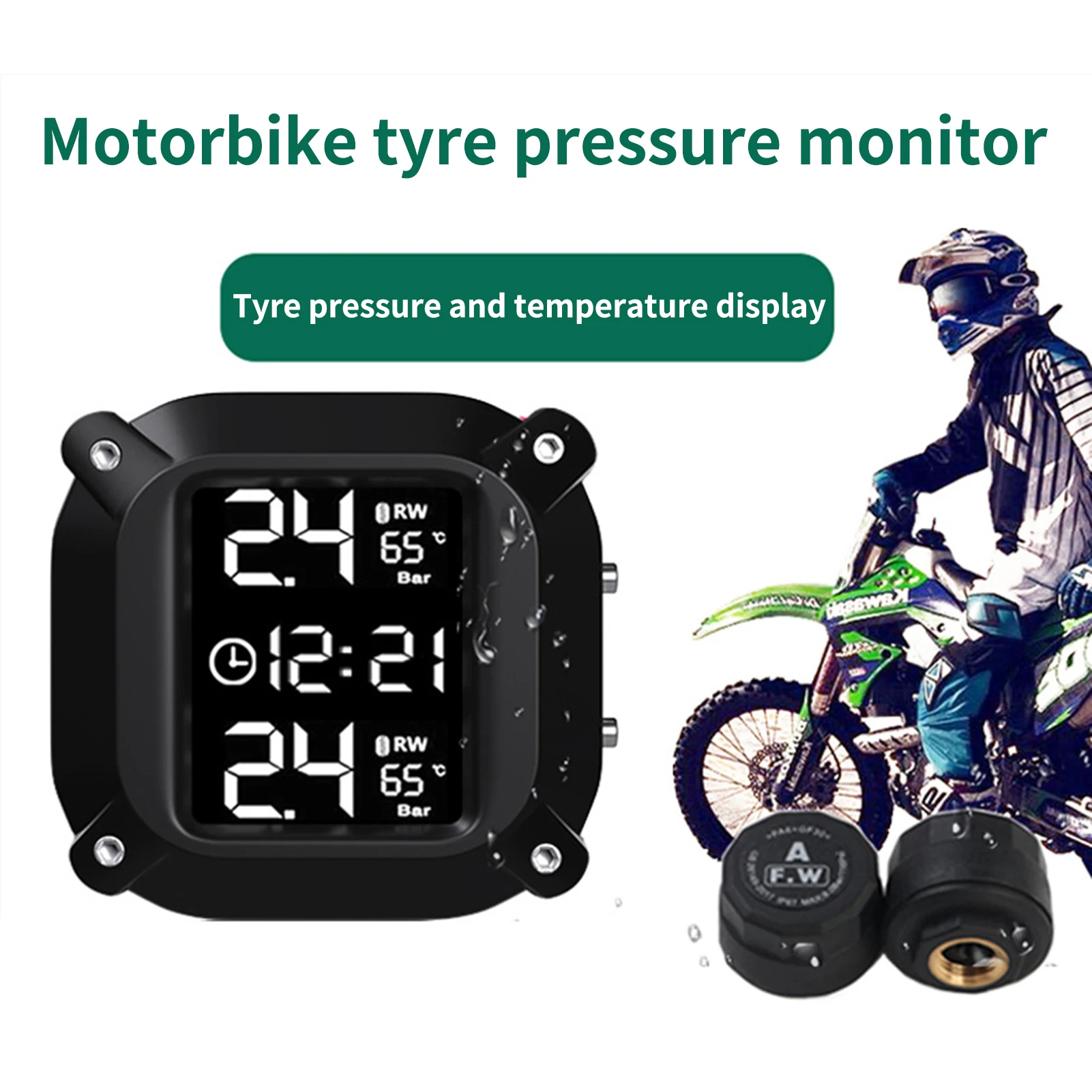TMPS Solid Waterproof Motorcycle TPMS Monitor System Convenient Tire Pressure Detector
TMPS Solid Waterproof Motorcycle TPMS Monitor System Convenient Tire Pressure Detector