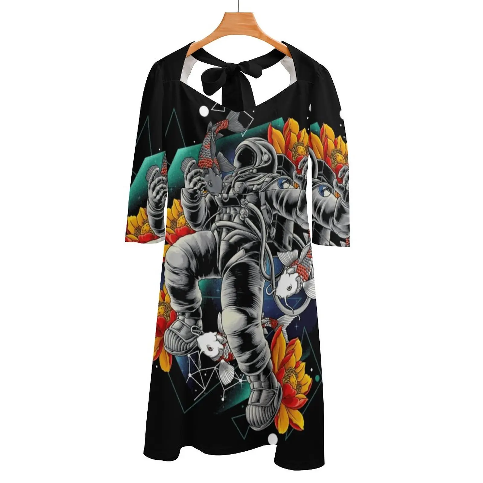 Lucky Spaceman Back Lacing Backless Dress Square Neck Dress New Elegant Women Waist Tight Dress Spaceman Space Astronaut
Lucky Spaceman Back Lacing Backless Dress Square Neck Dress New Elegant Women Waist Tight Dress Spaceman Space Astronaut