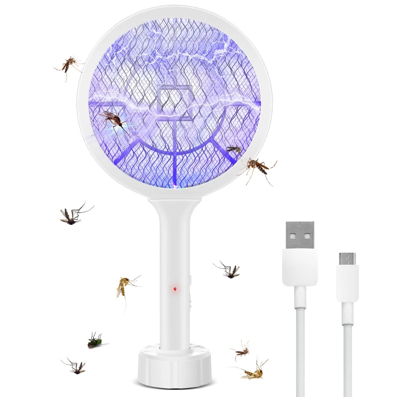 Electric Fly Swatter,2 in 1 Smart Bug Zapper with USB Rechargeable Base,Powerful Mosquitoes Trap Lamp & Fly Killer with 3-Layer
Electric Fly Swatter,2 in 1 Smart Bug Zapper with USB Rechargeable Base,Powerful Mosquitoes Trap Lamp & Fly Killer with 3-Layer