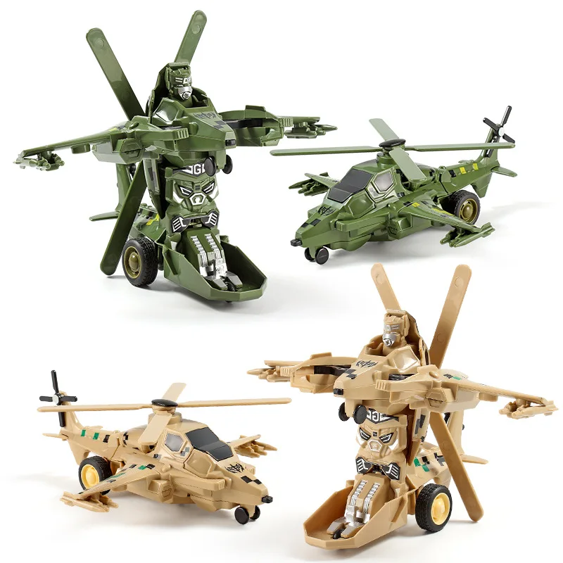 

Игрушки-трансформеры 2 в 1, детский инерционный робот-трансформер, военный вертолет, модель для мальчиков, игрушечные автомобили-трансформеры