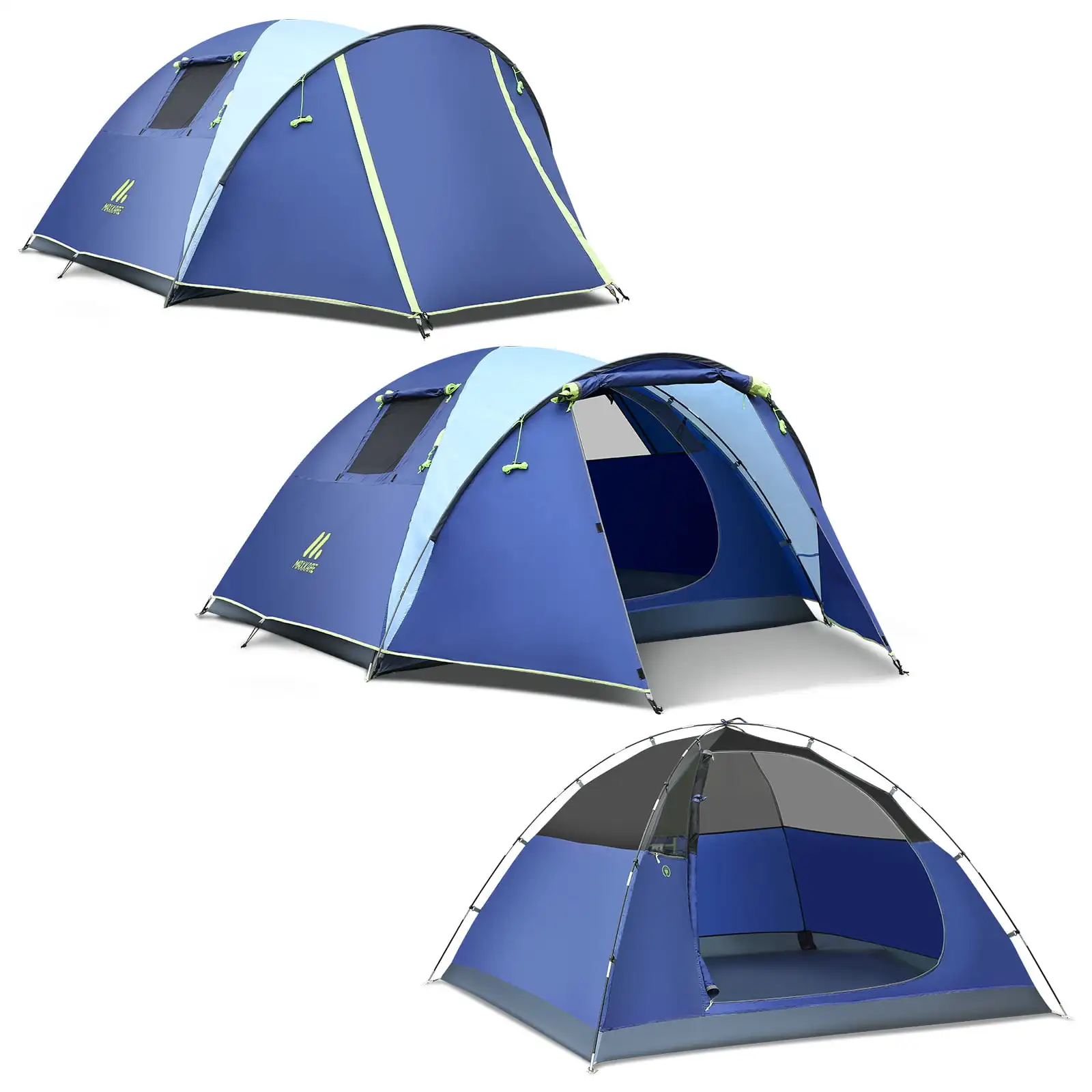 4 Person Tent with Porch, Rainfly, Set- for Camping, Backpacking & Hiking, Fishing Outdoor - Blue
4 Person Tent with Porch, Rainfly, Set- for Camping, Backpacking & Hiking, Fishing Outdoor - Blue