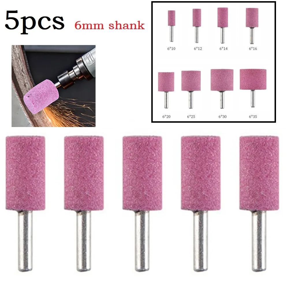 5pcs 6mm Shank Abrasive Mounted Stone Grinding Head Cylinder For Polishing Grinding Wheel Jade Wood Metal Rotary Tools
5pcs 6mm Shank Abrasive Mounted Stone Grinding Head Cylinder For Polishing Grinding Wheel Jade Wood Metal Rotary Tools