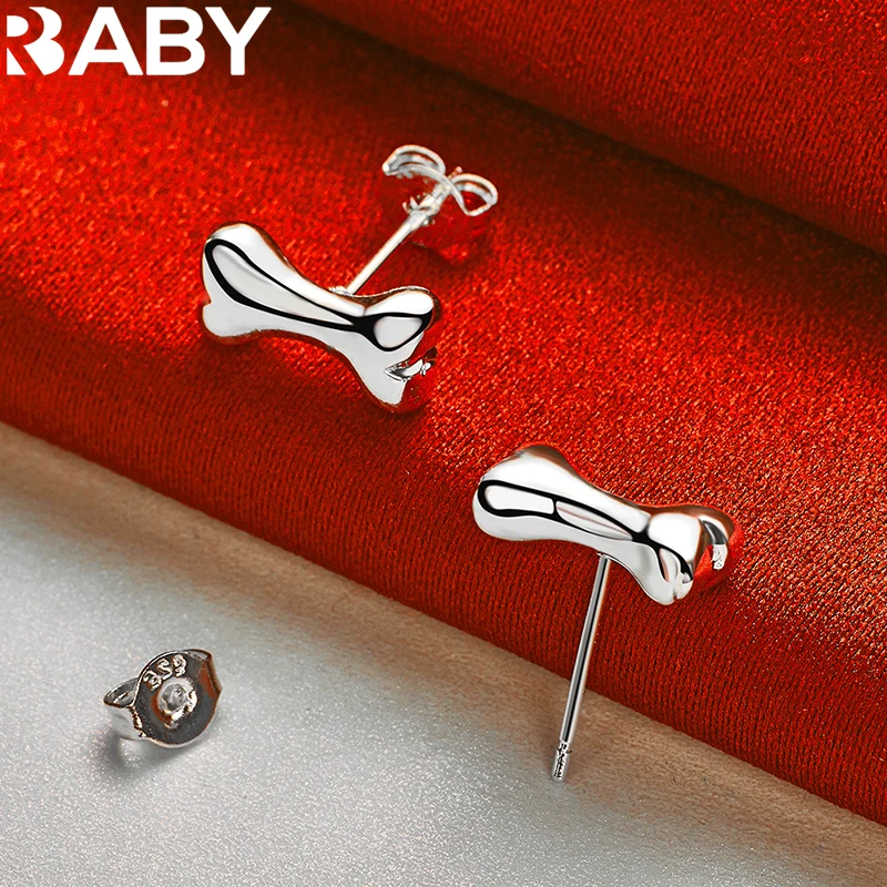 URBABY 925 Sterling Silver Earrings For Woman Bone-Shape Stud Wedding Fashion Party Charms Jewelry Popular Accessories Gift
URBABY 925 Sterling Silver Earrings For Woman Bone-Shape Stud Wedding Fashion Party Charms Jewelry Popular Accessories Gift