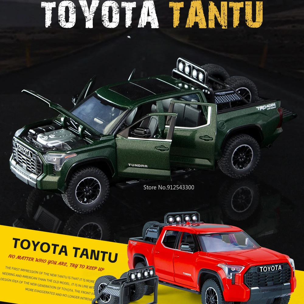 Коллекция 1/24 года, игрушка Toyota Tundra, искусственная кожа, литая под давлением, с управлением автомобильными ключами, модель телефона, игрушки для мальчиков, подарки на день рождения
Коллекция 1/24 года, игрушка Toyota Tundra, искусственная кожа, литая под давлением, с управлением автомобильными ключами, модель телефона, игрушки для мальчиков, подарки на день рождения