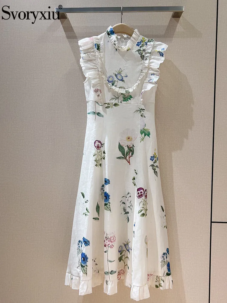Svoryxiu High Quality Designer Summer Women's Linen Midi Dress Butterfly Sleeve Print Flounced edge Gorgeous Slim Party Dress
Svoryxiu High Quality Designer Summer Women's Linen Midi Dress Butterfly Sleeve Print Flounced edge Gorgeous Slim Party Dress
