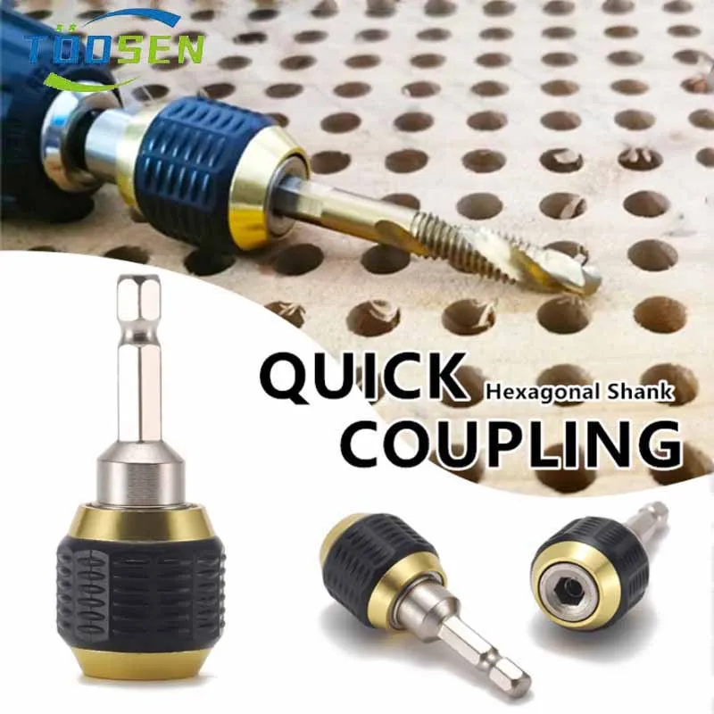 

150/60mm Hex Shank Quick Coupling Electric Drills 1/4 Inner Hex Self-locking Connecting Rod Drill Bit Holder Drill Chuck Adapter